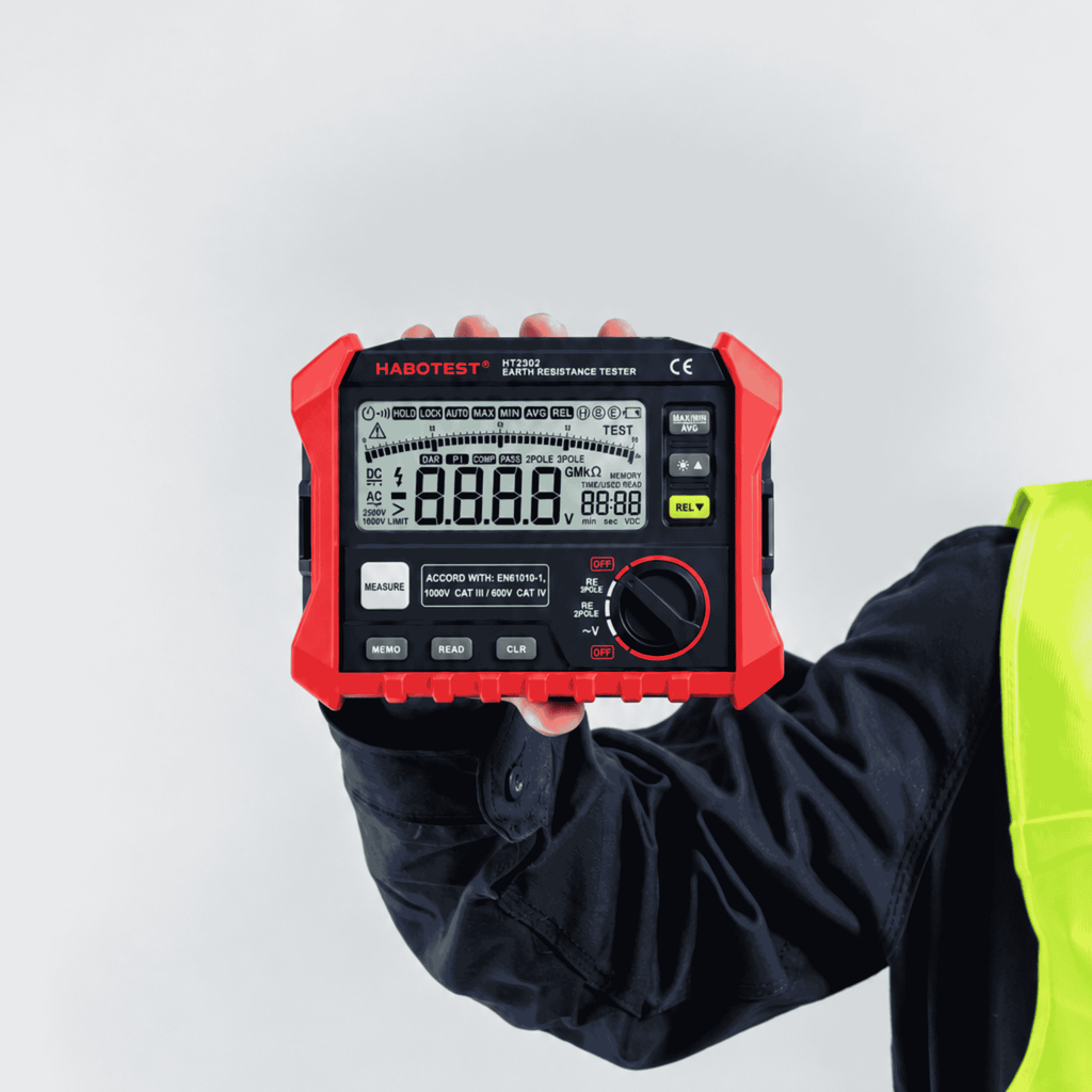 Habotest HT2302 - Telurimetro Medidor de Resistencia de Tierra