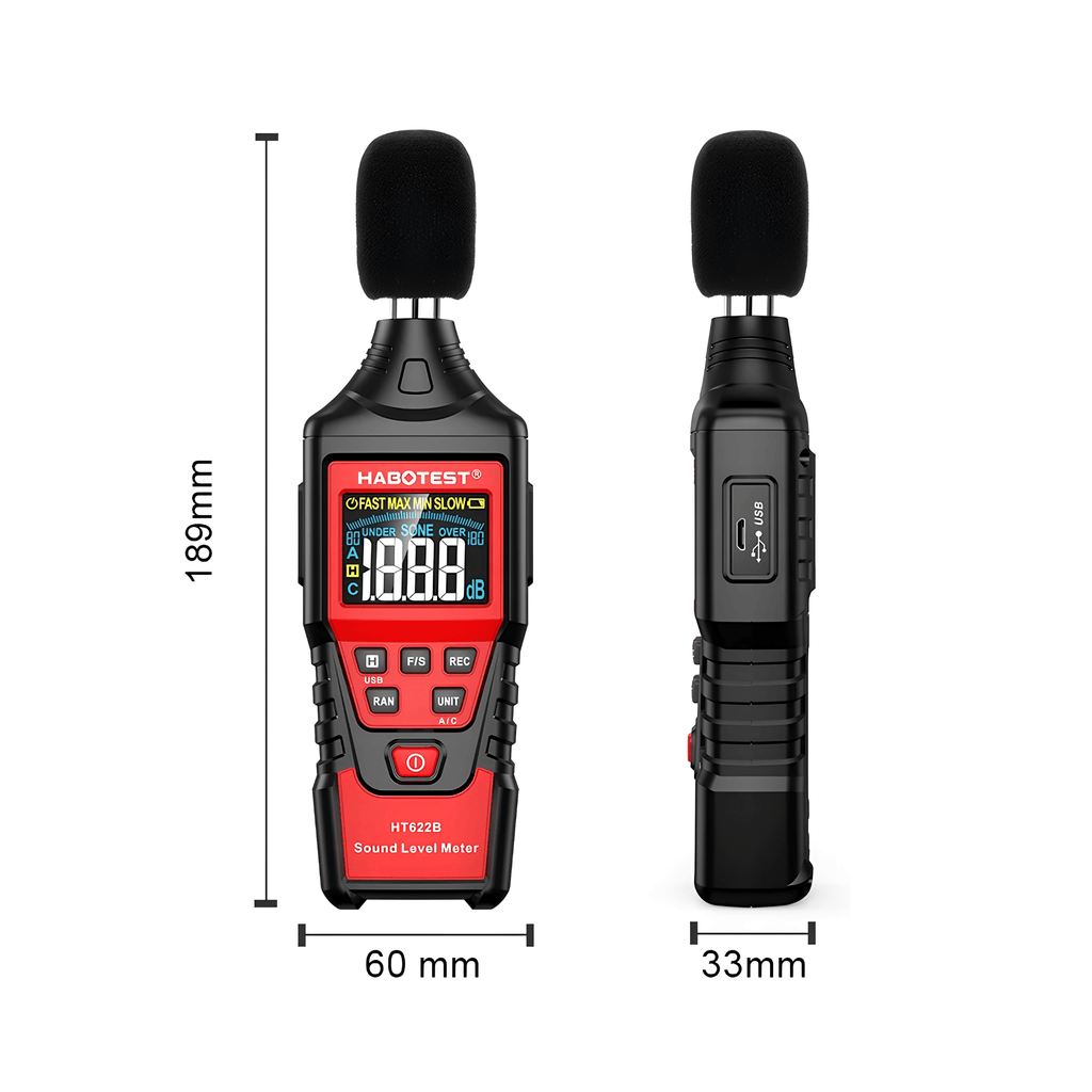 Habotest HT622B - Decibelimetro de Medición Puntual