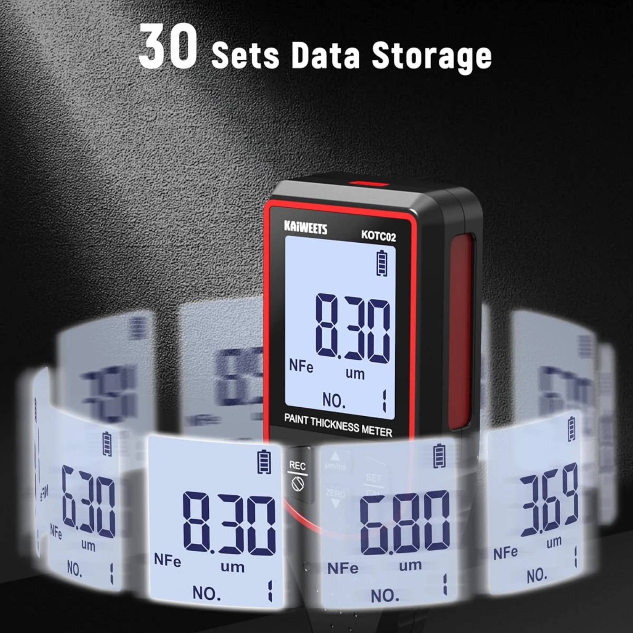 Medidor de Recubrimiento KAIWEETS KOTC02