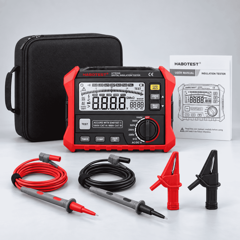 Habotest HT5205 - Megohmetro Medidor de Resistencia de Aislación