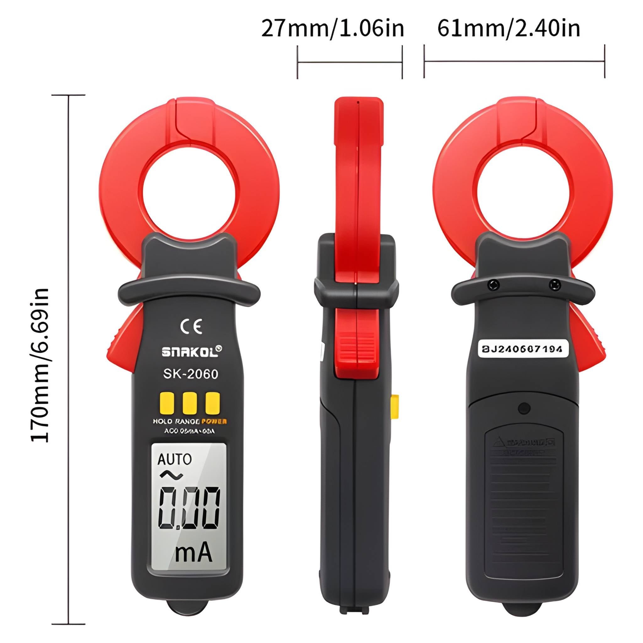 Pinza Fuga de Corriente Snakol SK2060