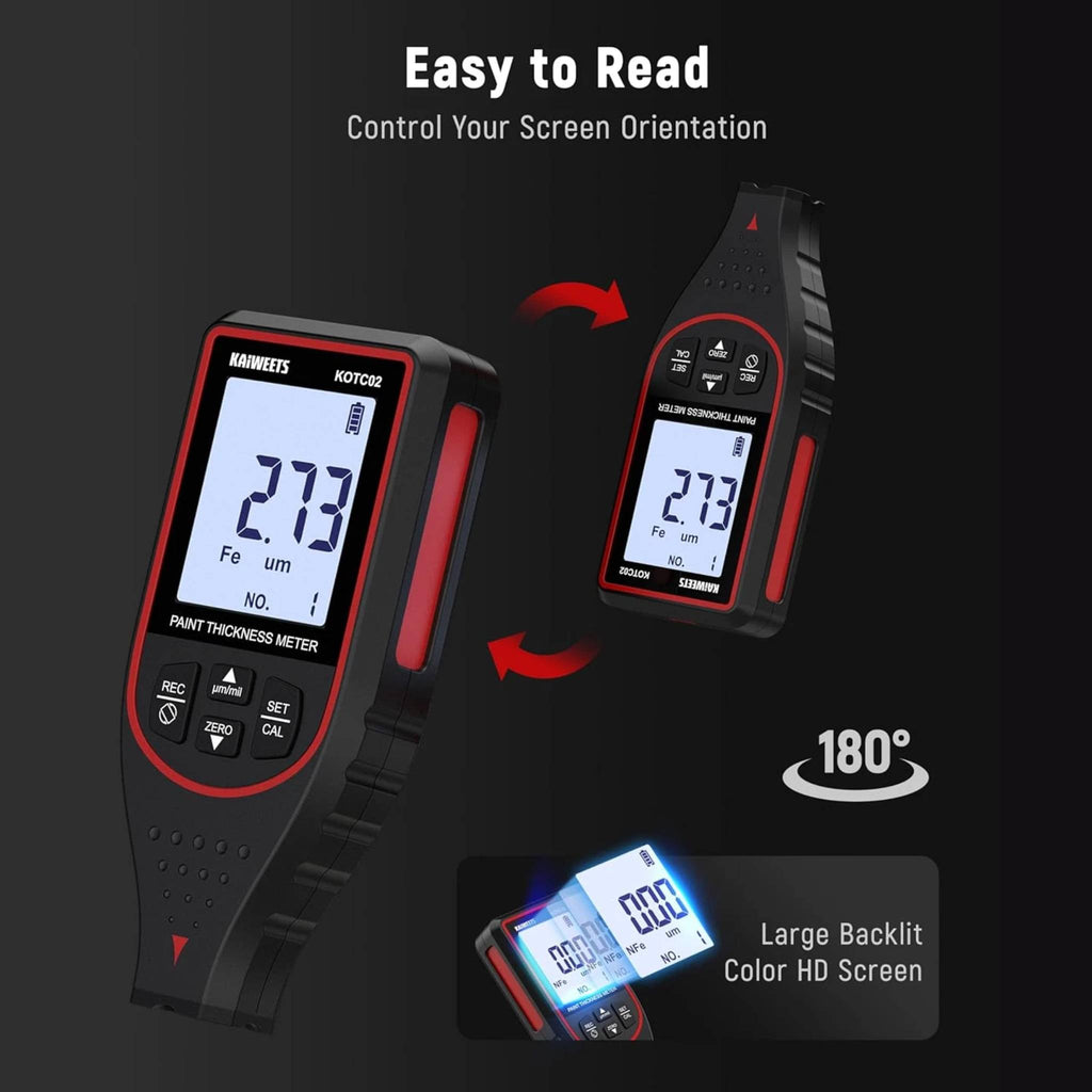 Medidor de Recubrimiento KAIWEETS KOTC02