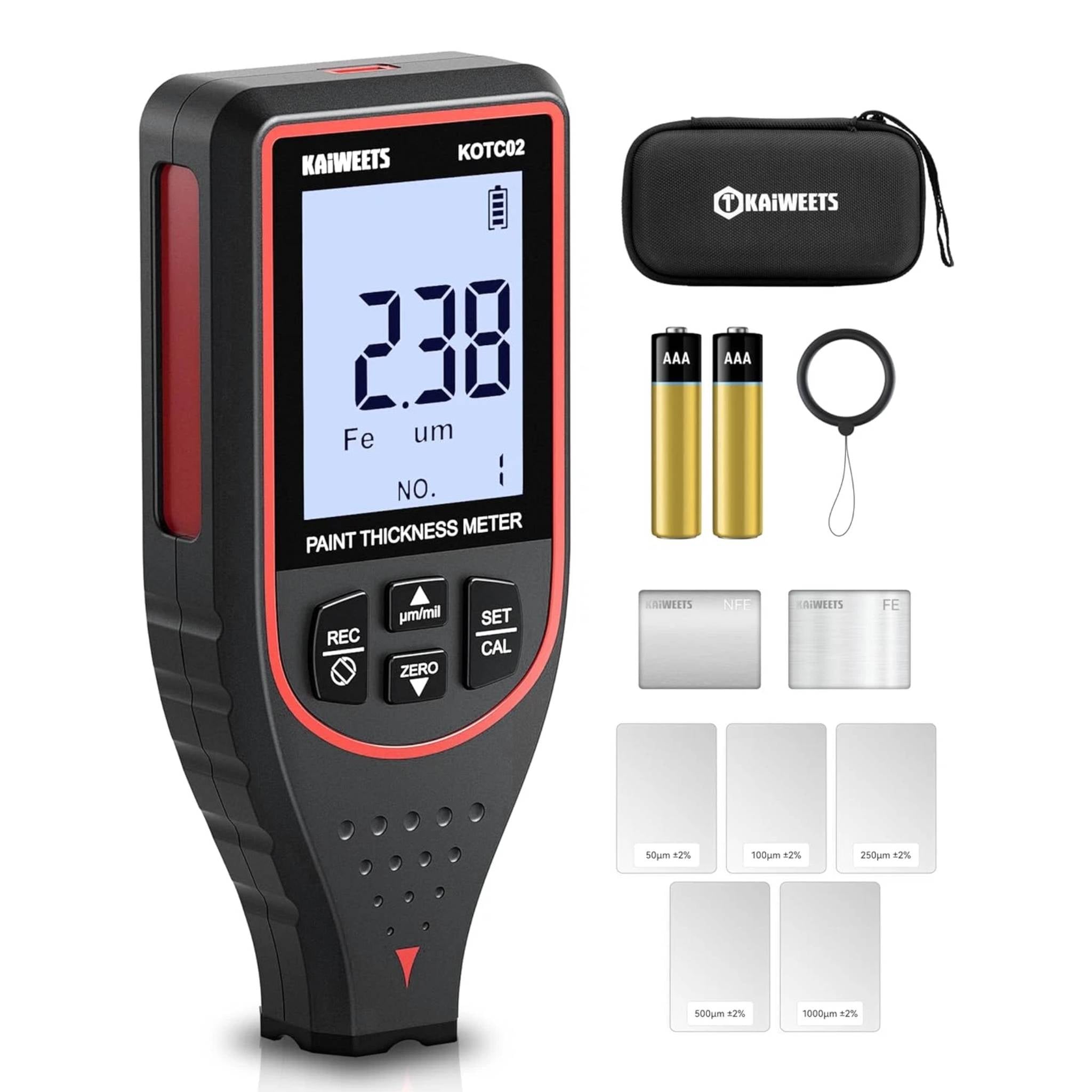 Medidor de Recubrimiento KAIWEETS KOTC02