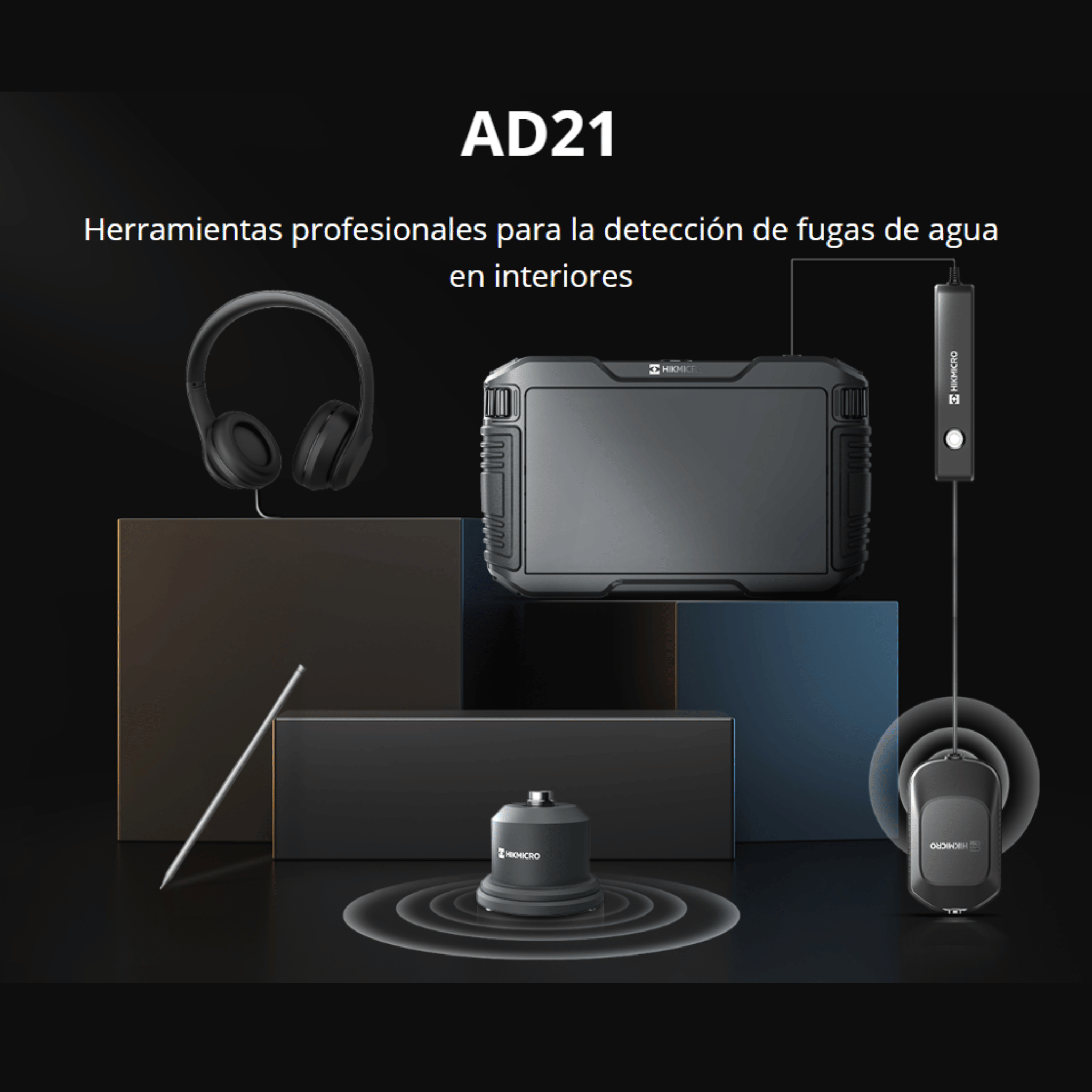Detector Acustico de Fugas Hikmicro AD21