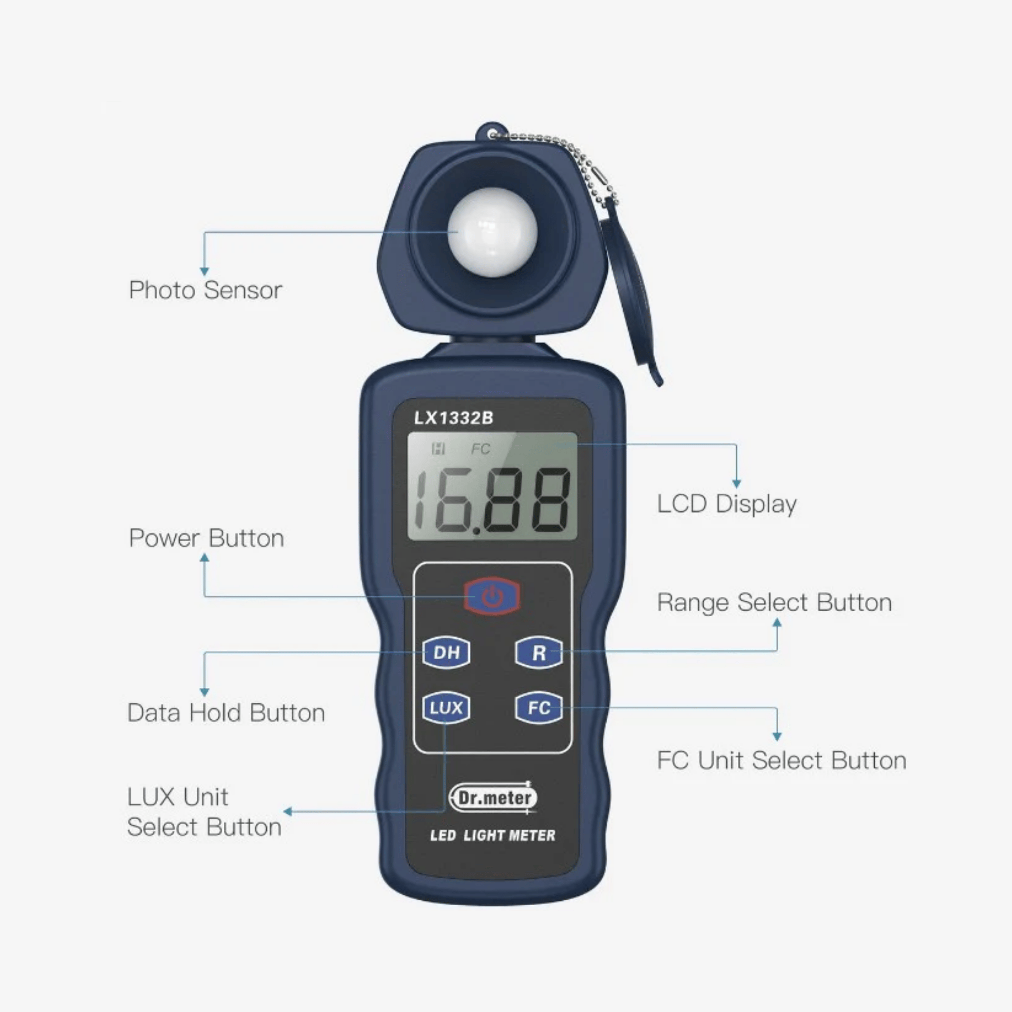 Luxometro LED DR.METER LX-1332B