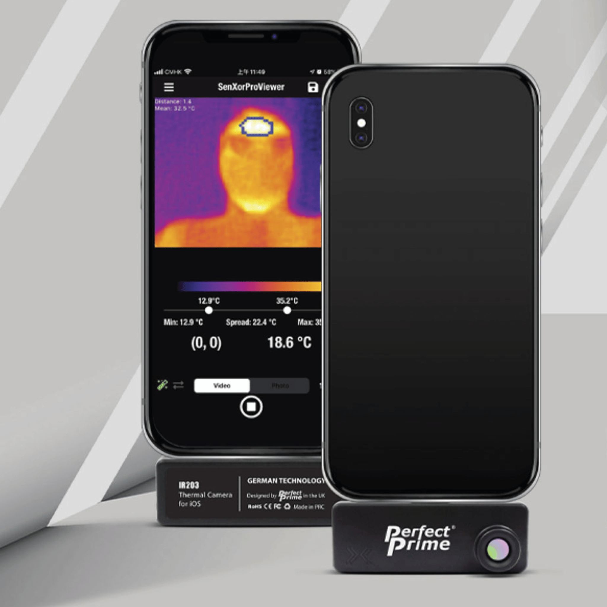 Cámara térmica IR203 para teléfonos IOS